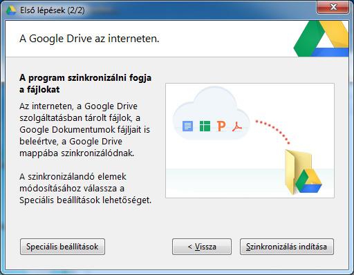 A telepítést követően megjelenik az alkalmazás a programok között, valamint ezután a fájlkezelőben is megtaláljuk a Google Drive nevű mappát.