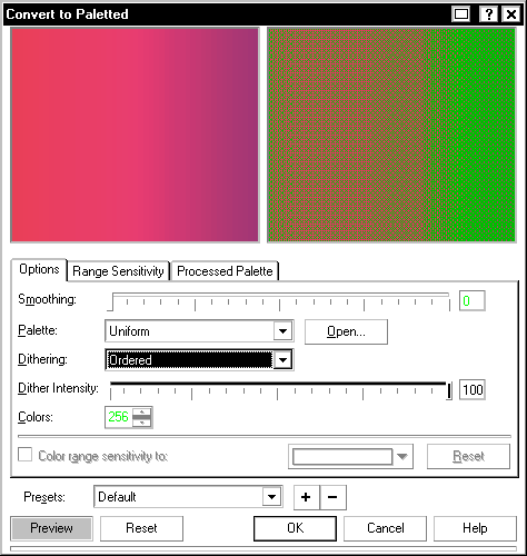 36 ISMERKEDÉS A PROGRAMMAL Presets lista melletti + nyomógombra kattintva menthetünk el. Az elmentett beállítás ezután megjelenik a listában. 1-19.