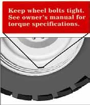 SZERVIZ: CSAVAROK MEGHÚZÁSI NYOMATÉKA Kerékcsavarok Ha Ön nem rendelkezik a megfelelő berendezéssel a kerék felszereléséhez, akkor ezt bízza szakképzett gumiabroncs értékesítőre/szervizre.