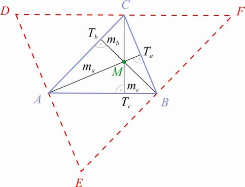 Mivel az összes, A és B csúcsoktól egyenlő távolságban levő pont az f c egyenesre esik, O szükségképpen eleme az f c -nek.