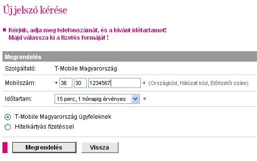 1. Regisztrálás mobil egyenlegen keresztül T-Mobile előfizetéssel rendelkező ügyfelek a mobile egyenlegük, míg Domino ügyfelek a kártyán lévő