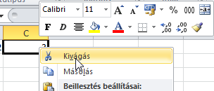 Helyi menük HM Ha rákattintasz egy cellára jobb gombbal, akkor megjelenik a helyi menüje.