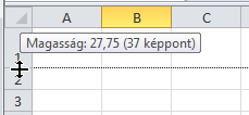 Ötlet: Legszélesebbhez igazítás: Ha duplán kattintasz a megfogási ponton, akkor az Excel a leghosszabb tartalmú cellához igazítja az oszlopszélességet!