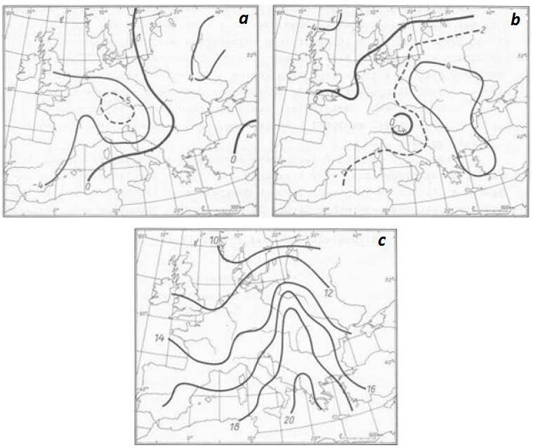 2. Szinoptikus időjárási helyzetek osztályozási módszerei 9. a-c ábra.
