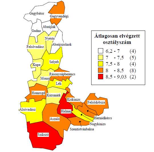 A települési interjúk alapján a következő információkkal egészíthetjük ki az alábbi fejezetet: Halmajon a CKÖ vezető szerint a településen mintegy 450 roma él, két család kivételével romungrók (a két