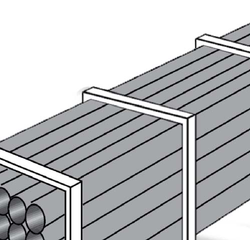 A csövek szállítása és tárolása gyártó által összeállított egységrakományokban történjen. 2.