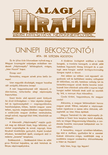 1 Dunakeszin, az alagi városrész szívében magasodik a Szent Imre-templom, melynek alapkövét 1935. november 17-én Hanauer Á. István megyéspüspök jelenlétében tették le.