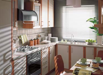 140 konyhák 2011 Kis konyha Még a kis konyha is lehet teljes mértékben funkcionális. Arra kell ügyelnie csupán, hogy elegendő szekrény, konyhagép, munkafelület és szabad mozgástér legyen benne.