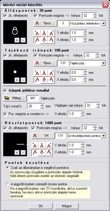 esetben a program a pontot elhelyezi az ITR állományba. Ha a pontszám azonosság vizsgálatát választjuk, akkor a hiányzó pontszámokról hibalistát kapunk.