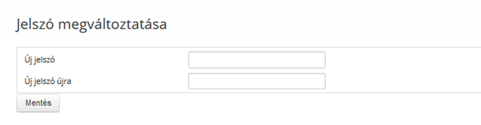 A megadott címre kapott e-mailben található link Mozilla Firefo böngészőben történő megnyitását követően megjelenő Jelszó megváltoztatása képernyőn adja meg kétszer azt a jelszót, melyet a NIR
