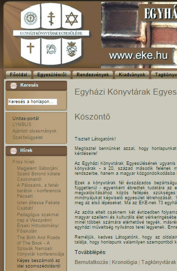 2 ELKÉSZÜLT AZ EGYESÜLÉS ÚJ HONLAPJA Az EKE elnökség 2014-ben az Egyesülés tagkönyvtárai közül több erőfeszítést tett az bárki jelentkezhet. Több kolléga Egyesülés honlapjának megújítására.