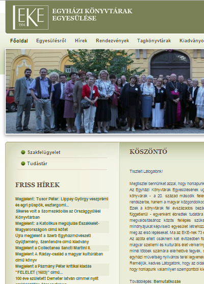 Osztályához). A pályázat célja a www.eke.hu és a Régi honlap Új honlap kapcsolódásával, közös munkával könnyebben megvalósítható az új weboldal naprakészsége.