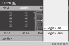 Az Audio 20 rendszer alapfunkciói 23 Térhangzás be- és kikapcsolása A kontroller V Æ, X V Y irányú eltolásával vagy c V d irányú elforgatásával válassza ki a Klang (Hangzás) funkciót, majd erősítse