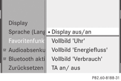 válassza ki a Favoritenfunktion belegen (Kedvencek funkció beállítása) lehetőséget, majd erősítse meg a kontroller W + A dátum és az idő formátumát külön állíthatja be.