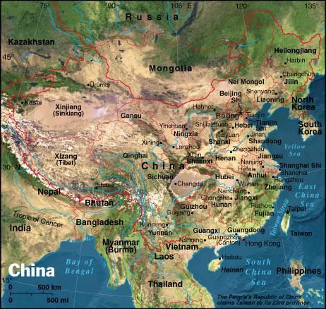 A Föld legnépesebb országa: Kína Terület: 9.597.000 km 2 Népesség: 1.306.314.