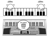 (2) Nyomja meg a [ REC] gombot. Az EM-25/EM-15 most automatikusan kiválasztja a 2nd Track funkciót. Megjegyzés: (Az EM-25-re) Ezt a 2nd Track funkciót nem tudjuk betölteni lemezről egy dal esetében.