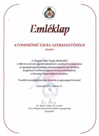kezelésére. Ennek okán az Atomenergetikai Múzeum adott otthont a pécsi egyetem múzeumandragógia szakos hallgatói számára tartott kihelyezett tömbösített egyetemi órának 2015. március 18-án.