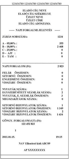 OptiJus Opten Kft. 51. 3/2013. (II. 15.) NGM rendelet 28. NAV ellenőrző kód és e rendelet 3. melléket I. rész F) pont FD) alcím 9. és 10 pontja szerinti ellenőrző kód 29.