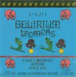 Delirium Tremens 8,5% erős aranyszínű ale Huyghe Sörfőzde (1654), Melle, Kelet-Flandria Az üveg címkéjén rumbázó rózsaszín elefántok jelzik ennek a magas alkoholtartalmú sörnek a mértéktelen