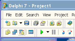 Az eszközpaletta Látható, hogy a Delphi 7.0 ablakai a Windows operációsrendszernél megszokott jellemzıkkel bírnak: címsor, ablakkezelı gombok, vezérlımenü stb.