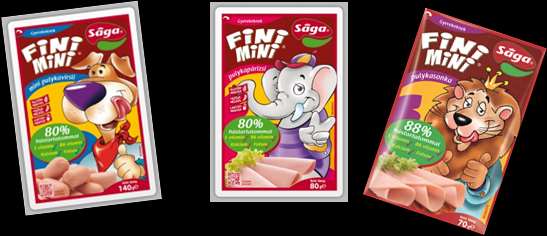 Termékportfólió Fini Mini termékek A Sága Fini Mini márkanév alatt értékesíti