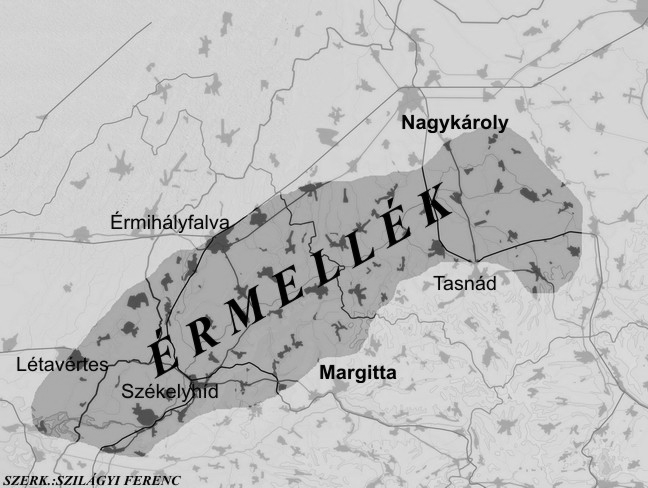 Az Érmellék mint határ menti kistérség stratégiai átértékelése 77 1. ábra: Az Érmellék konvencionális kiterjedése.