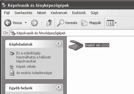 LAPBEOLVASÓ FUNKCIÓK LAPBEOLVASÁS a "Képolvasó és fényképezőgép varázslója" használatával (Windows XP) Ez a rész ismerteti, hogyan kell