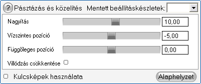 Két azonos paraméterekkel rendelkező kulcskép adja meg az egyes nézetek kezdetét és végét, azonban a teljes anyagon belül több kulcskép szükséges.