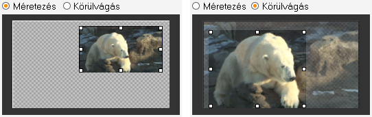 Kattintson a kép-a-képben keretére és húzza azt az elrendezési területen belül a fő képen belüli áthelyezéséhez.