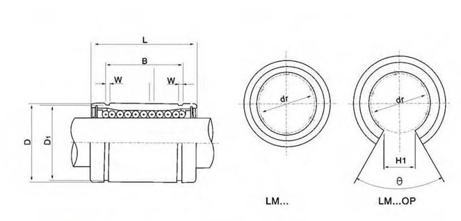 LM Típus Méret nettó ár/db LM 8 UU 8 mm 500.