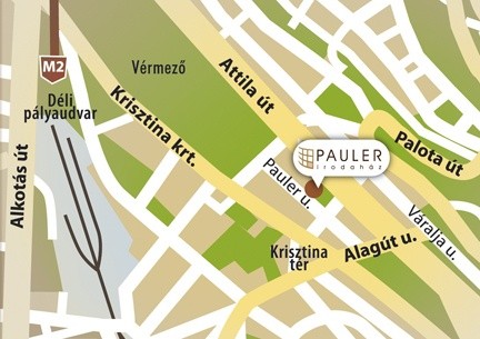 LOCATION / ELHELYEZKEDÉS Pauler Office Building is located in a quiet street in Central Buda, near the Vérmező (Southern railway station), the Buda Castle and the tunnel running below the Castle.