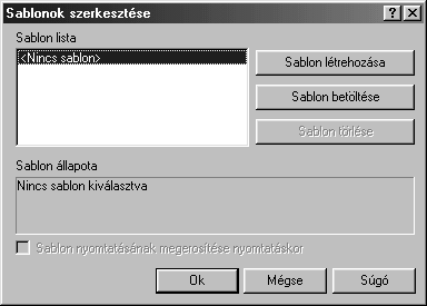 4 A Sablonok szerkesztése ablakban kattintson a Sablon létrehozása gombra.