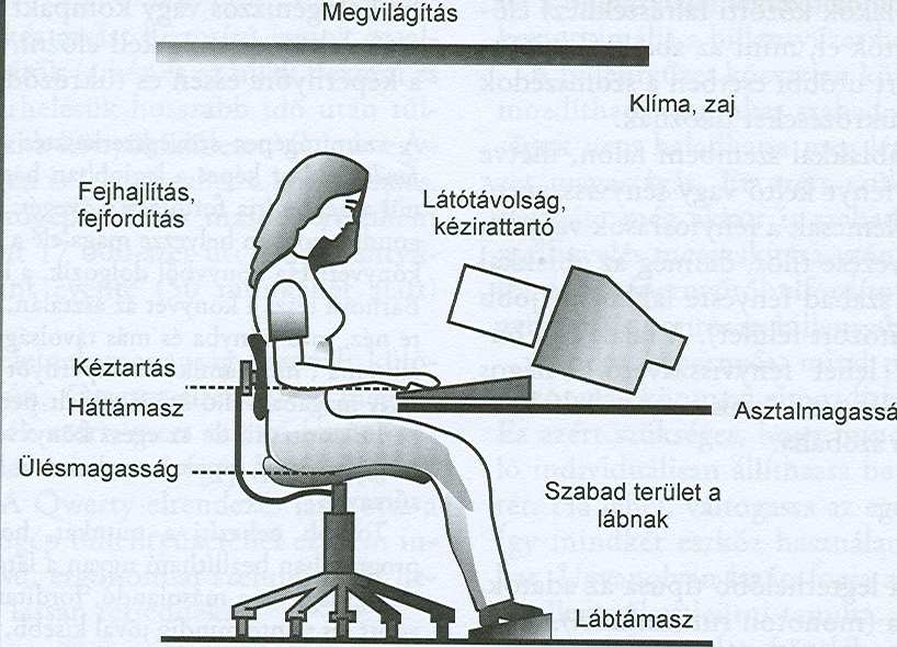 a karfa párnázott, - a szék támlája magasságban állítható és dönthetı, - a deréktámla rugalmas ellenállásba ütközzön és hátrafelé nyomás megszőnésével vissza kell