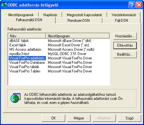 112 ODBC-KAPCSOLAT