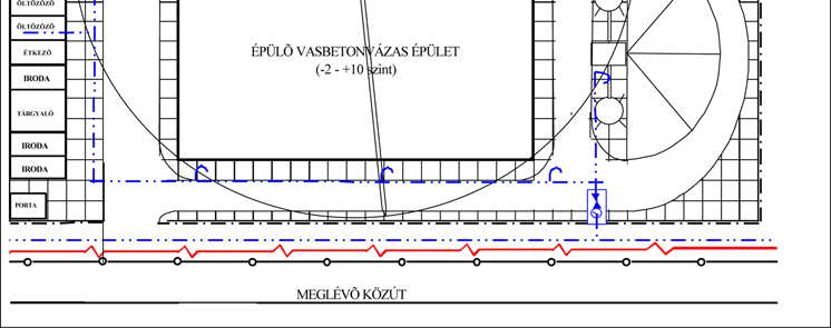 Ideiglenes létesítmények az építés végén megszüntetésre kerülnek.