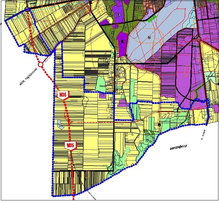 településszerkezeti terv javaslata határa tervezési terület