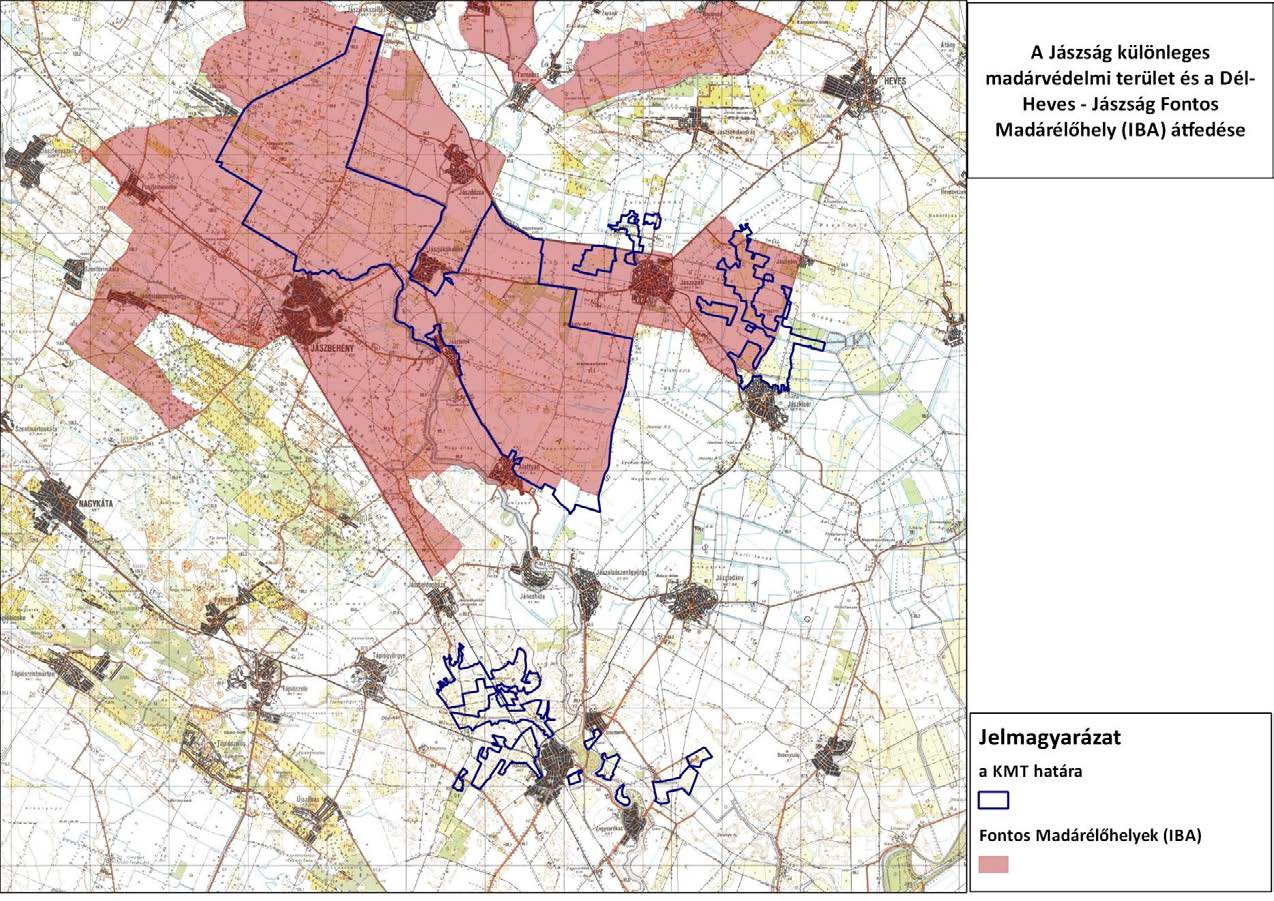 8. térkép A Jászság KMT és a fontos