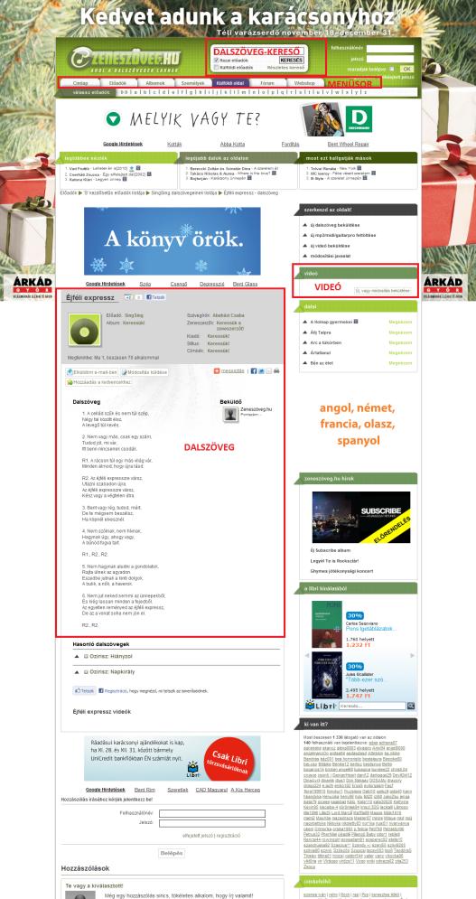 dalszöveggel. Fórum: regisztrált felhasználók közösségi tere.