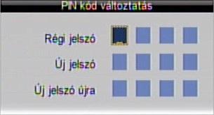 PIN kód változtatása: PIN kód változtatáshoz adja meg a régi PIN kódot (Gyári beállítás: 1234) Majd adja meg az új PIN kódot kétszer. 3.8.