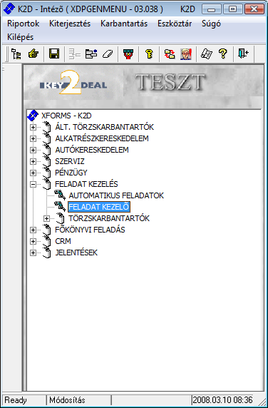 Feladat kezelő modul 1. Bevezetés... 2 2. Folyamat... 3 2.1. Feladatok küldése... 3 o Általános feladat küldése.