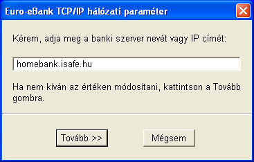 2. Internetes Kommunikáció. A beállított IP- címet el kell fogadni. Menjünk a tovább gombra. 3.