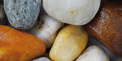 falazókő-kosár, tört szemcsés, mosott Kőzet: bazalt