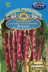 Nagymama konyhakertje színesképes, papírtasakos kiszerelésben 218402 BorloTTo lingua di fuoco 2 (TűzNYElV) Karós kifejtő- és szárazbab! Késői, 2-3 m magasra növő kifejtő- és szárazbab.