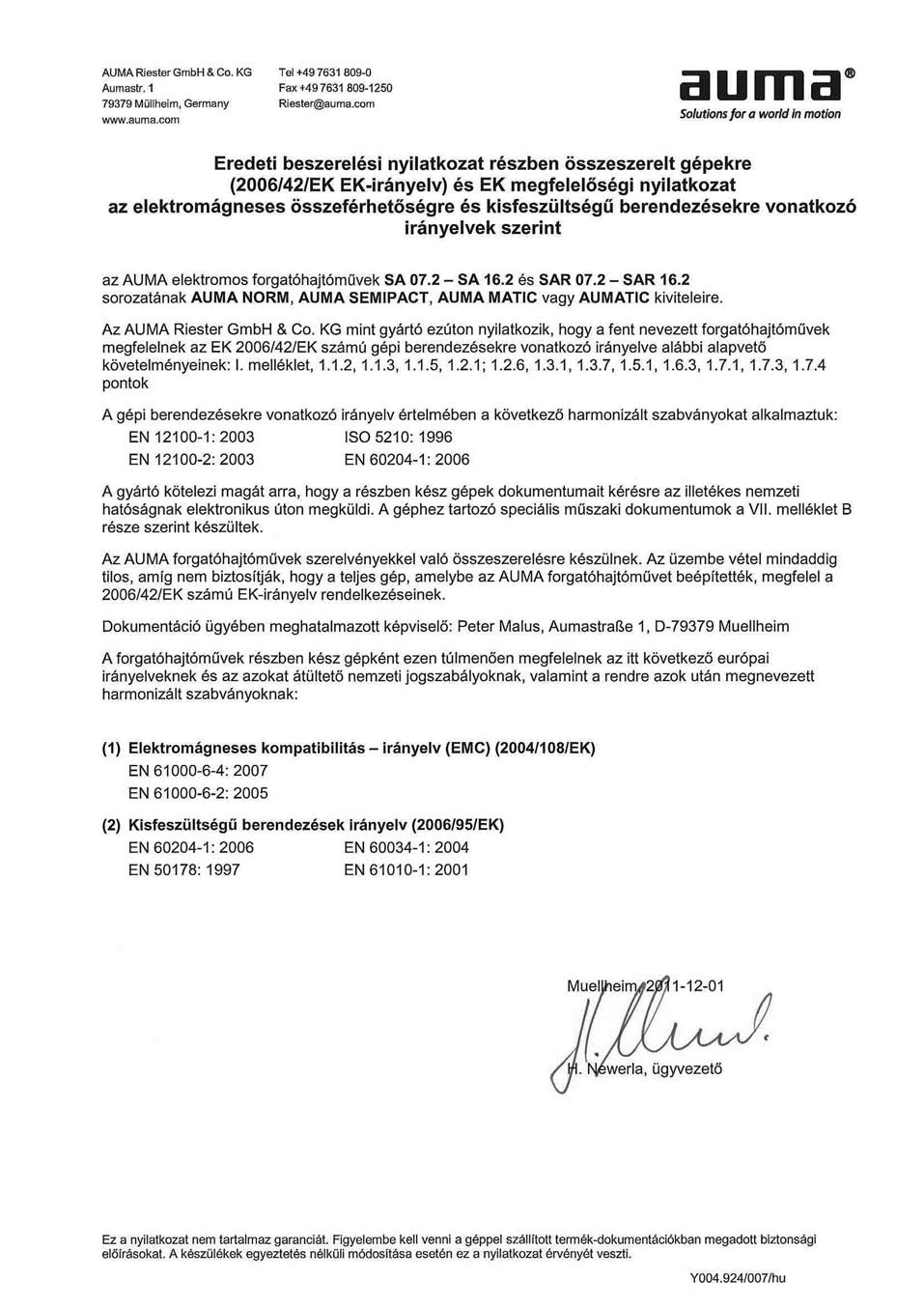 Tanúsítványok 14. Tanúsítványok 14.