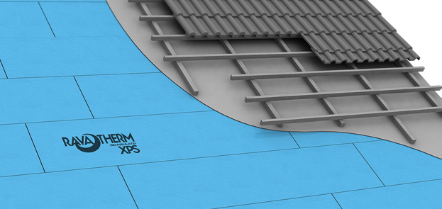 Alkalmazás Magastető RAVATHERM XPS 300 STG kiváló hőszigetelés szarufák feletti hőszigetelt tetőkhöz KOporsófödém feletti szigeteléshez szarufák feletti kiegészítő szigeteléshez épületfelújításnál