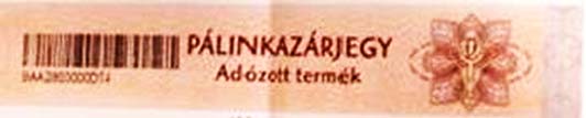 a) Az ábra alapján foglalja össze írásban, hogy milyen információkat tartalmaz az alkoholtermékeken elhelyezett zárjegy? 27. ábra. Pálinka zárjegy 2 b) Milyen szabályokat kell betartania a gyártónak vagy importőrnek, amikor a palackon elhelyezi a zárjegyet?