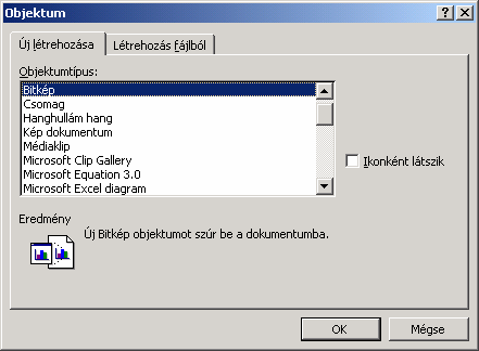 EGYÉB OBJEKTUMOK BESZÚRÁSA Worddel végzett munkánk során előfordulhat, hogy más programokkal készített objektumokat szeretnénk dokumentumunkba beilleszteni.