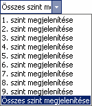 meg újra. A címsorokhoz tartozó szövegrészek elrejtését vagy megjelenítését a címsorok mellett látható ikonra duplán kattintva is elvégezhetjük.