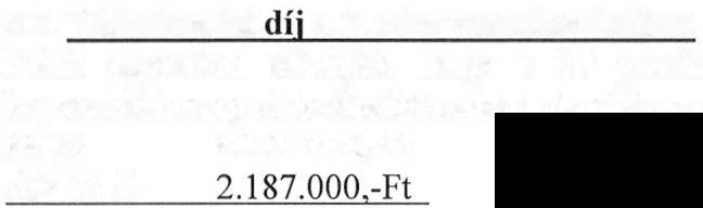 / pontban részletezettek szerinti ágazati OP-khoz kapcsolódó me gye i területfej lesztési részdokumentum elkészítéséért Vállalkozót Nettó 8.100.000,-Ft Áfa 27% 2.187.000,-Ft Bruttó 10.287.