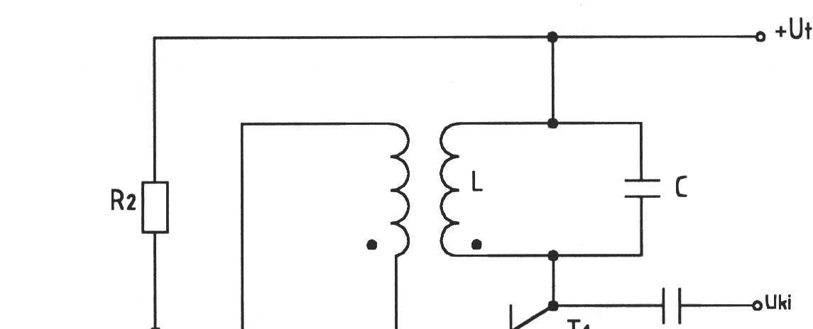 ábra FB, hangolt kollektorkörű Meissner-oszcillátor A transzformátor áttételét mindkét kapcsolásban úgy
